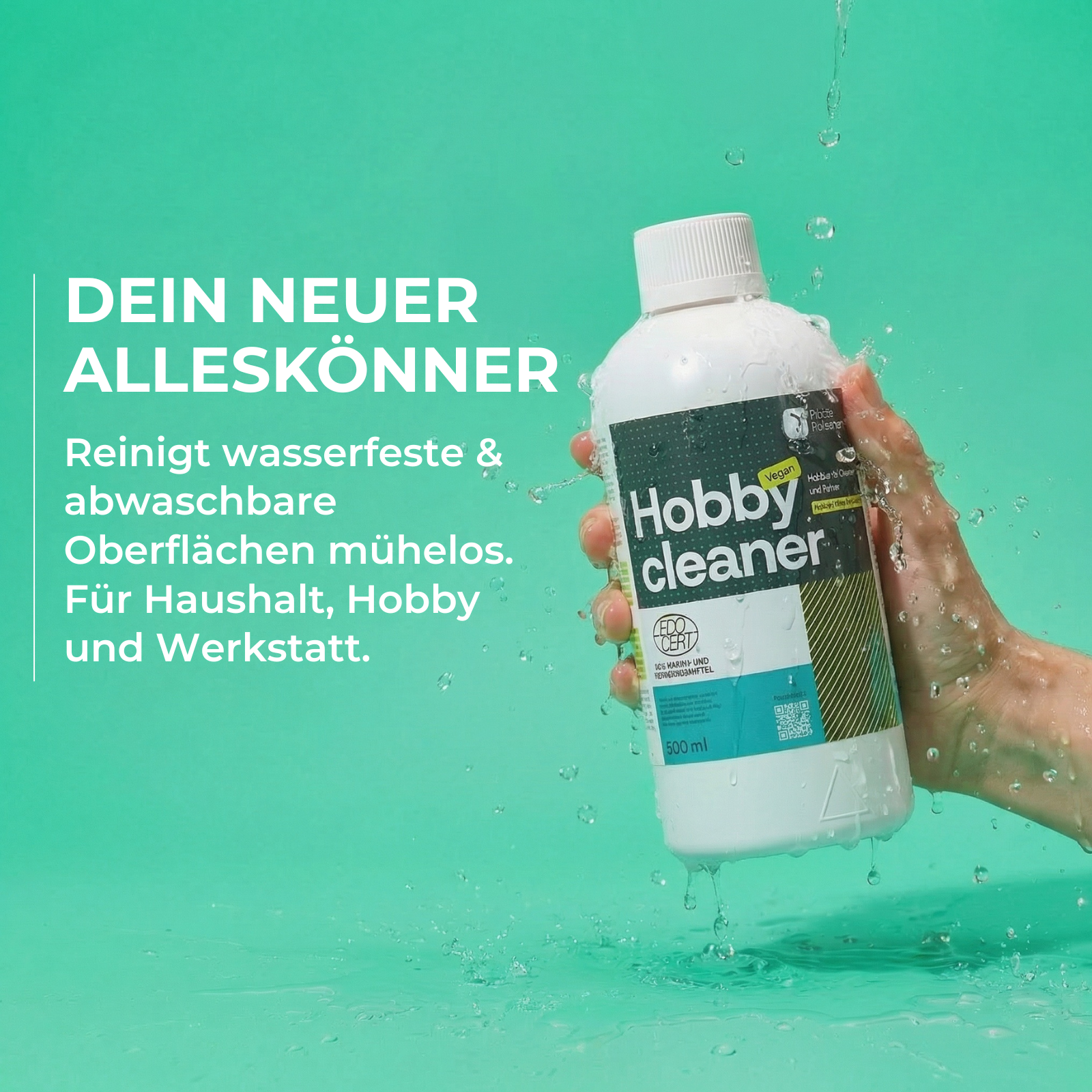 Hobbycleaner Flasche in der Hand