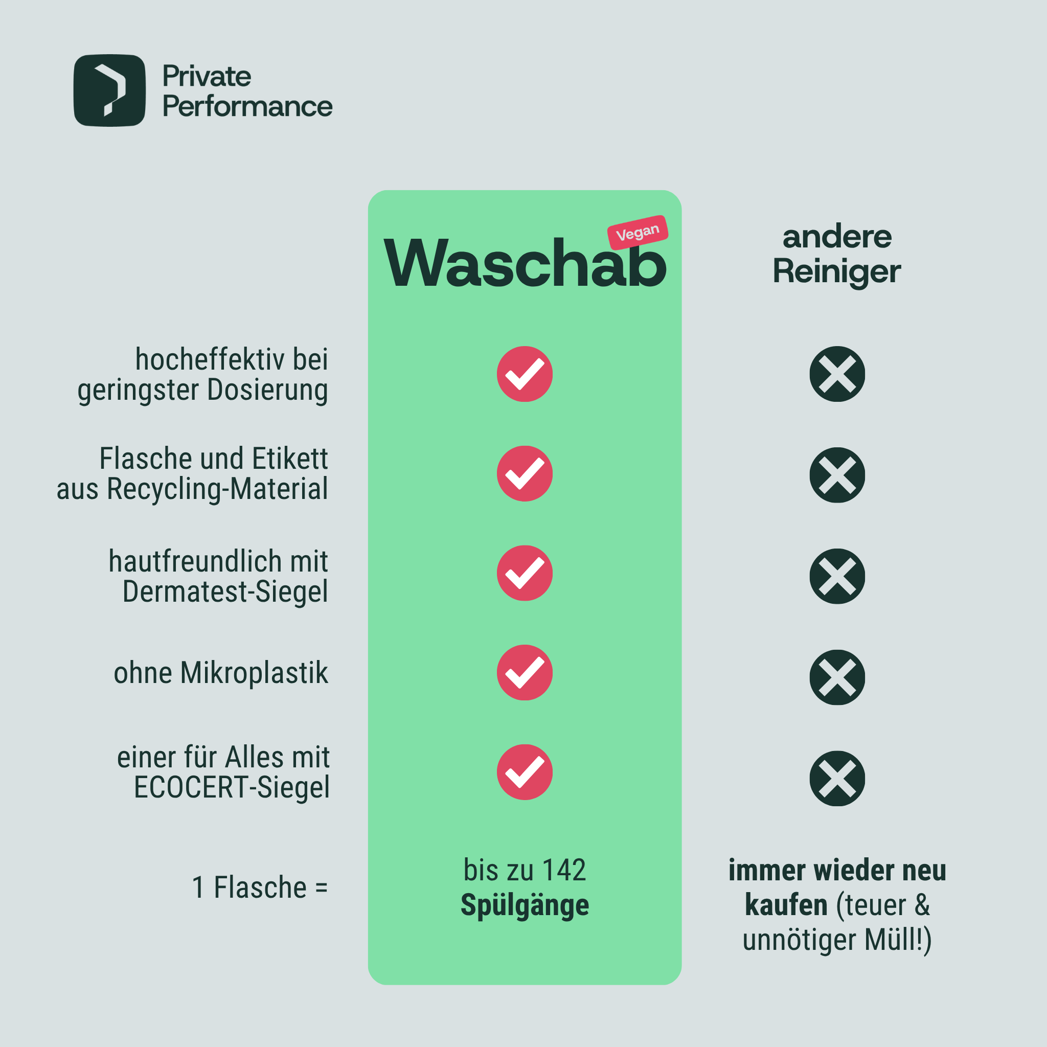 Waschab Doppelpack (Handspülmittel) - ECOCERT zertifizierte Handspülmittel mit Zitrusduft, sehr gute Hautverträglichkeit