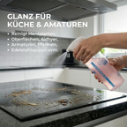 Fettweg Anwendung Dosierflasche auf Ceranfeld